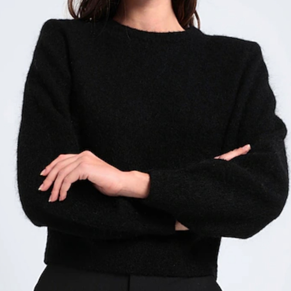 & Other Stories Women's Black Crewneck Sweater in Black Size Xsmall